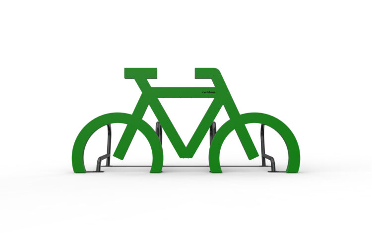 Front view of a green Bike Port
