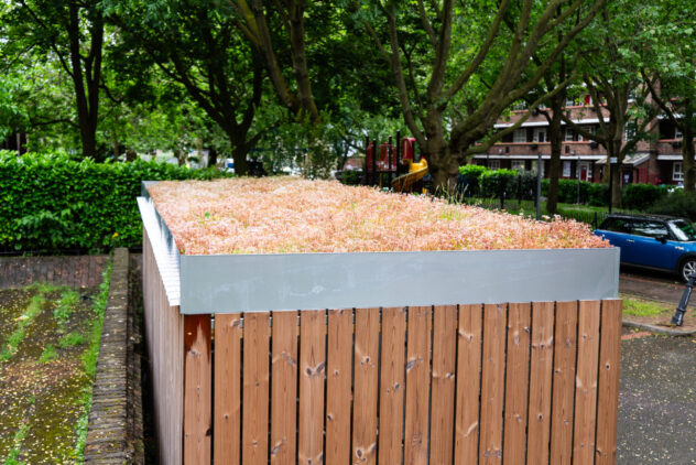 Wood Bike Shelter