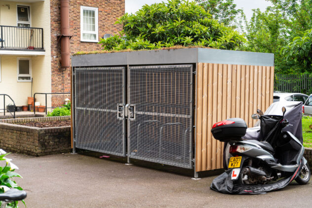 Wood Bike Shelter