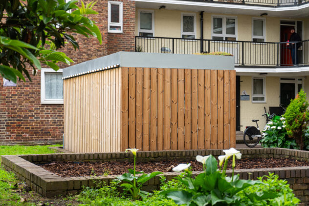 Wood Bike Shelter