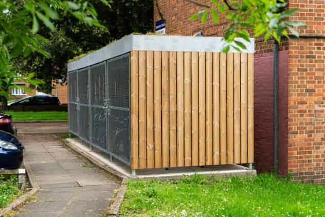 Wood Bike Shelter