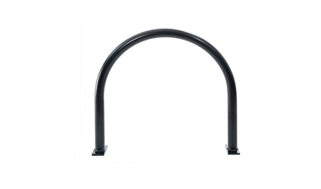 Front view of a hoop cycle stand