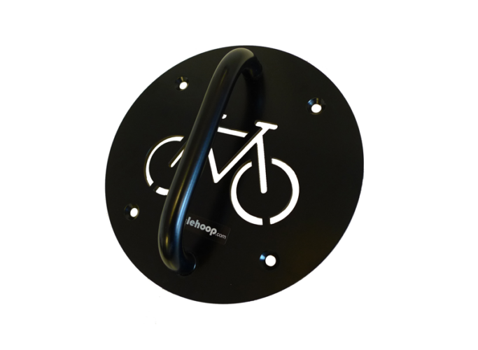 A Cyclehoop Wall Anchor in black