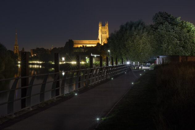 Cyclehoop Solareye80 LED lighting in use