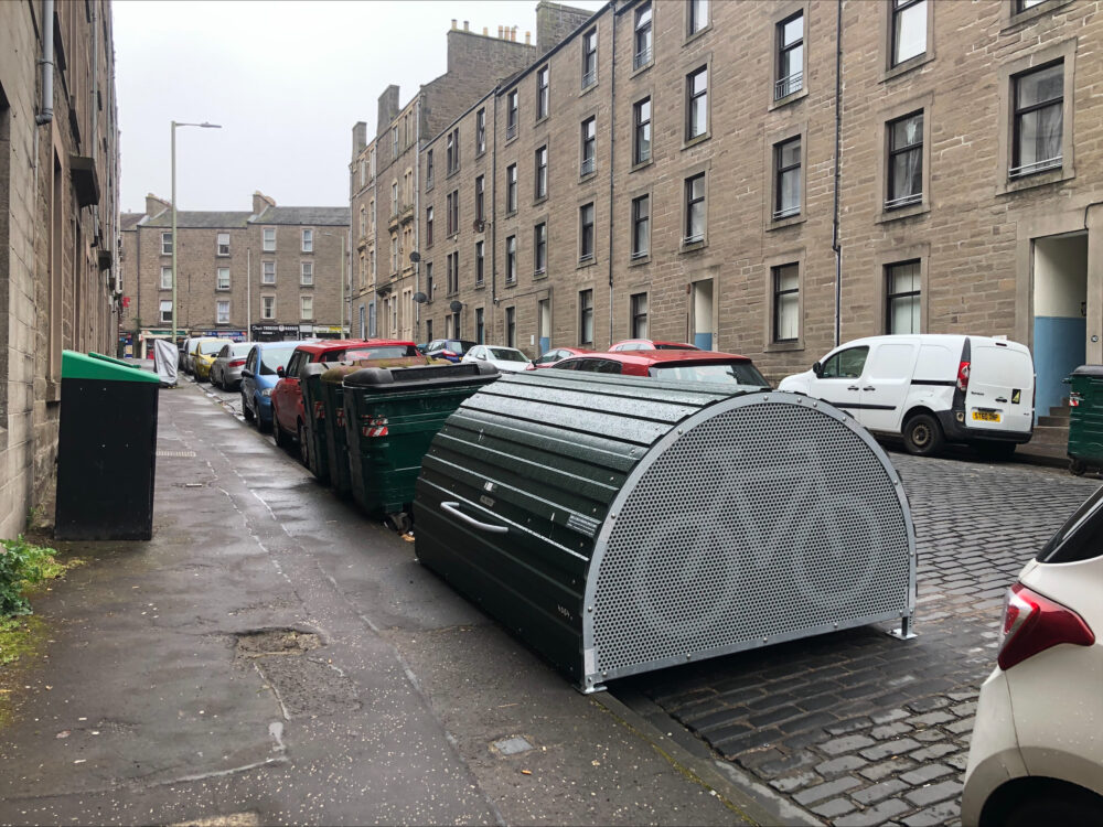 Bikehangar in Rosefield Street, Dundee